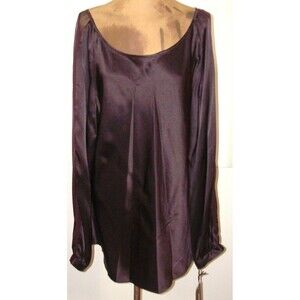NWT Worth NY Womens Plus Size 20 Top Designer New York Blouse Silk Burgundy